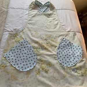 No tie cross back apron. Handmade by me.